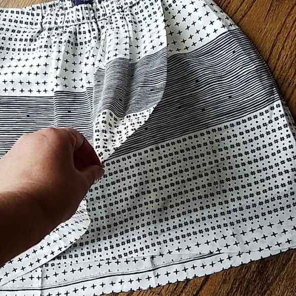 Madewell Wrap Black White Striped Silk Skirt Small - Picture 3 of 9